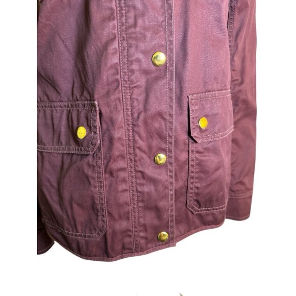 J Crew Military Utility Jacket Cotton Hidden Zip and Button Closure Sz M EUC - Picture 2 of 8